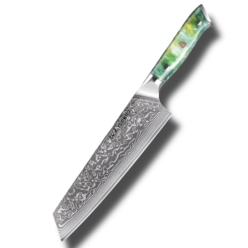 Kiritsuke Knife 210mm – VG10 Damascus Steel, Resin Handle