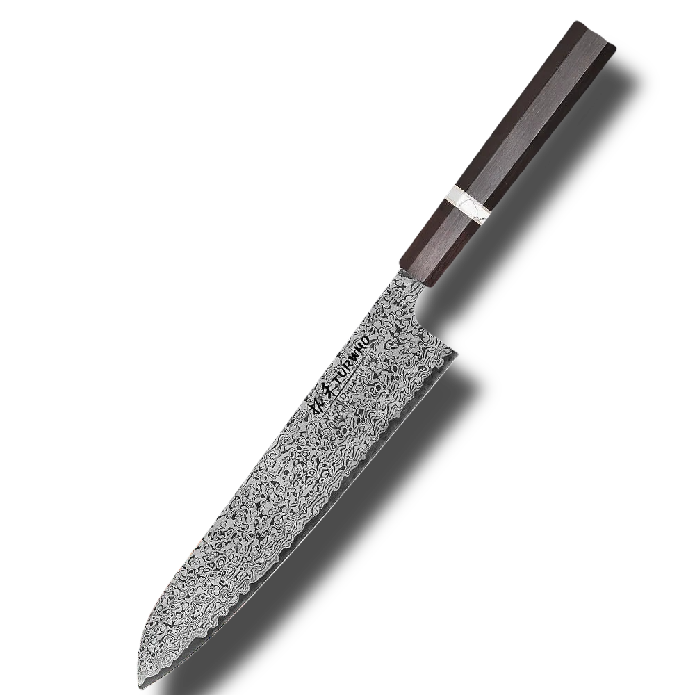 Gyuto Knife 210mm – Hand-Forged Damascus Steel, Japanese Chef’s Knife
