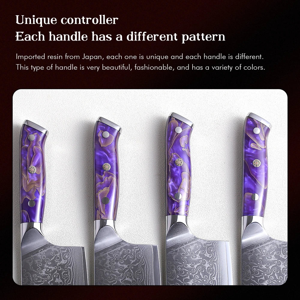 Chinese Cleaver 190mm – Damascus Steel, Meat & Vegetable Chopper