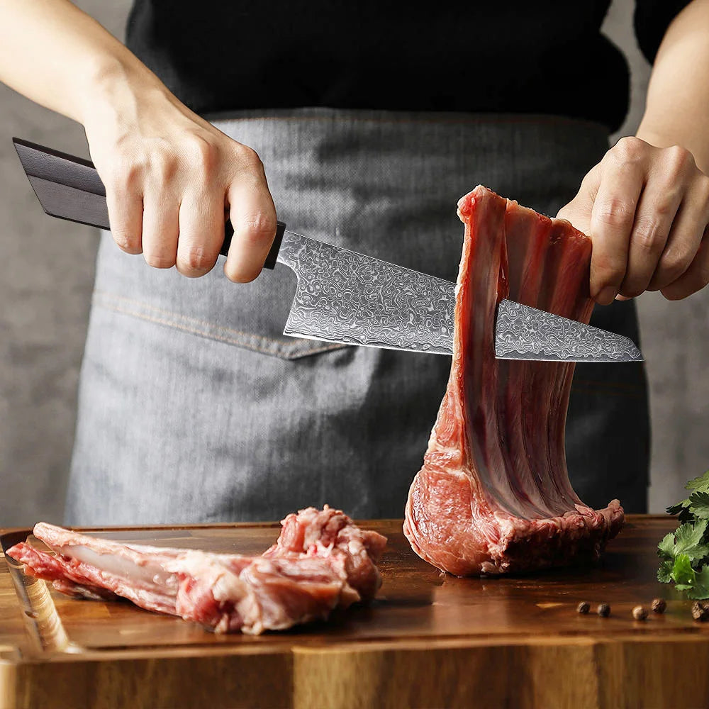 Honesuki Knife 150mm – Hand-Forged Damascus Steel, Japanese Boning & Utility Knife