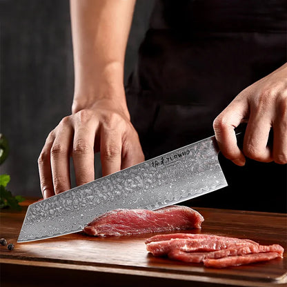 Bunka Knife 210mm – Hand-Forged Japanese Damascus Steel, Precision Slicer & Prep Knife