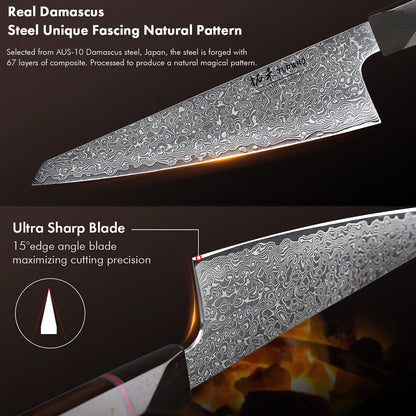 Honesuki Knife 150mm – Hand-Forged Damascus Steel, Japanese Boning & Utility Knife