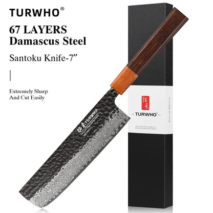 Nakiri Knife 180mm – Hand-Forged Japanese Damascus Steel, for Slicing & Chopping