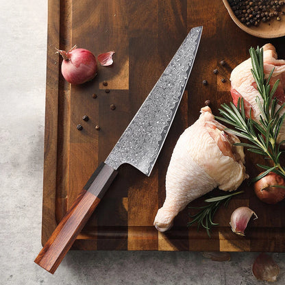 Honesuki Knife 150mm – Hand-Forged Damascus Steel, Japanese Boning Knife